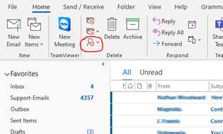 Picture of outlook toolbar